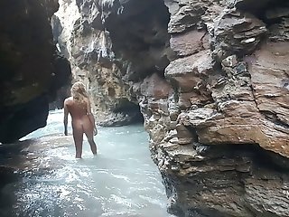 Nippleringlover Horny Mummy Naked At Nude Beach Pierced Slit Extreme Spread Nip Piercings