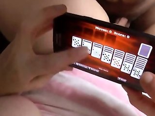 Bored By Assfuck? Huge-chested Mummy Fucked Up The Arse While Playing Cards On Her Phone. Massive 100% Natural Tits And She Drinks Arse-to-mouth.
