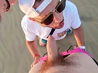 Beach Encounter: Draped Hetero Stud Gets Never-to-be-forgotten Blowage From A Antsy Admirer