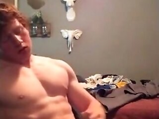 Ginger Muscle Boy Milks Off And Cums Four