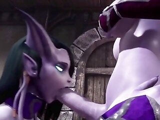 Warcraft Pornography Parody With Draenei Futa Cutie Getting A Fellatio From Another Futa - Shemale On Shemale Activity
