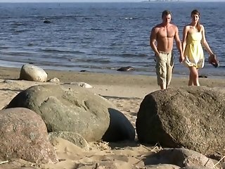 Rough Outdoor Dicking On The Beach With Dark-haired Vlaska - Hd