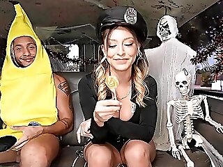 Adorable Woman Fucked On Halloween In Crazy Positions