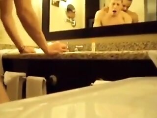 Interracial Duo's Sans A Condom Bathroom Fuck Two