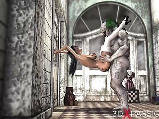 Evil Clown Fucks A Sweet Horny School Chick In An Abandoned Hospital