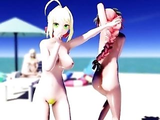 Mmd Saber And Astolfo (fgo) (gimme X Gimme) (submitted By Deltarion)