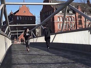 German Stunner Lullu Gun Is Jogging, Pissing And Fucking In Public - Doegirls